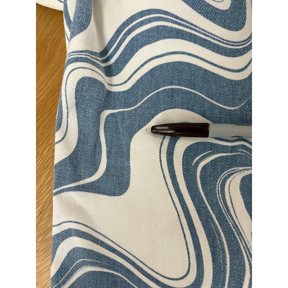 PacSun 90s BF Carpenter Jeans Blue White Marble Swirl Print Pants 25 - Picture 5 of 11